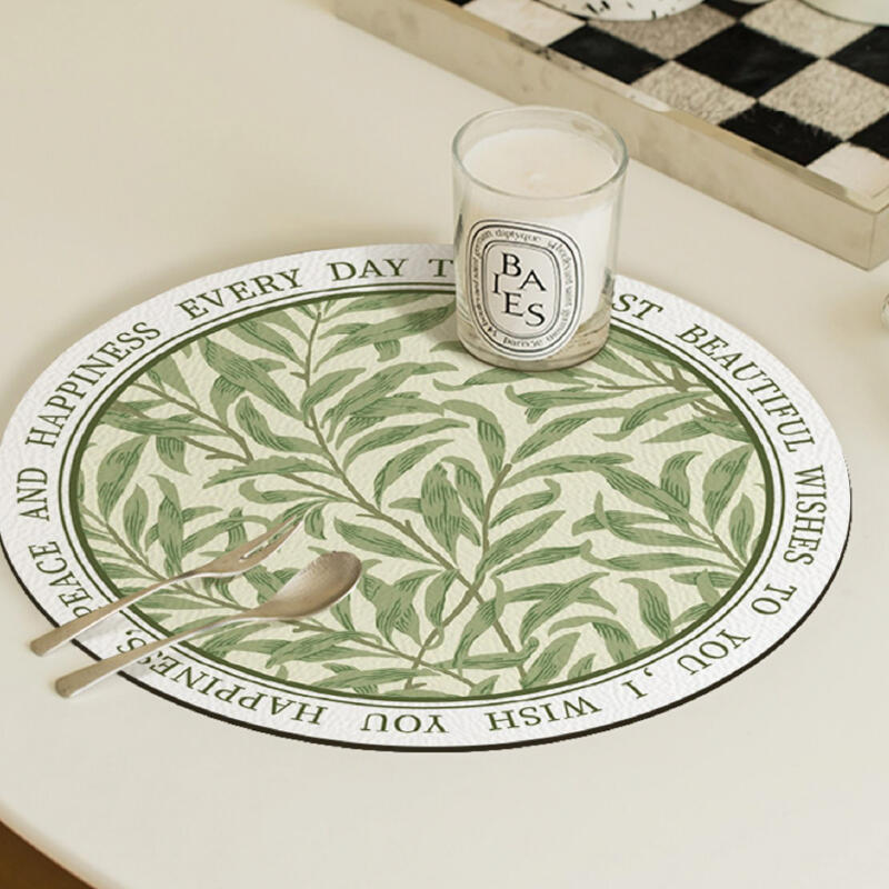6design fancy floral round place mat
