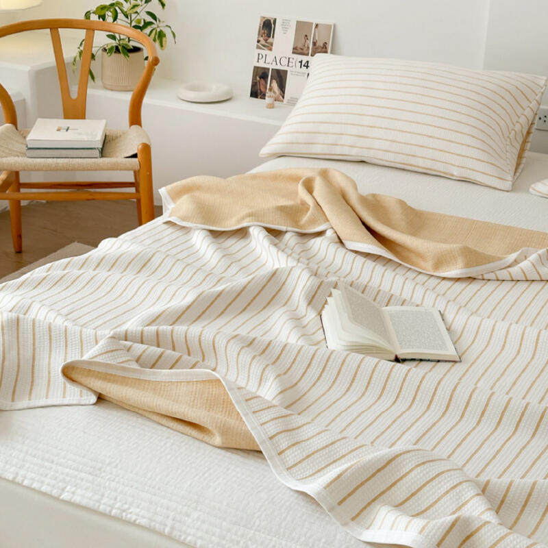 3color casual stripe summer quilt