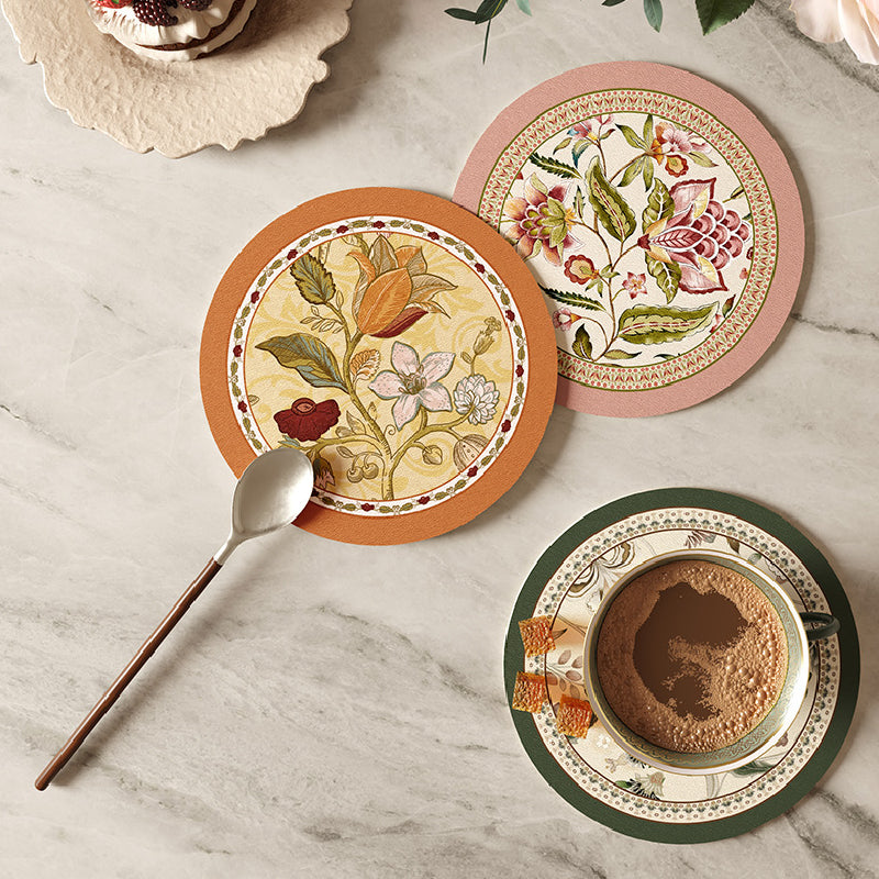 9design elegant flower coaster