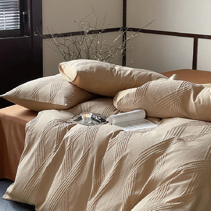 5color simple jacquard bedlinen set