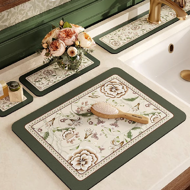 elegant flower bathroom coaster