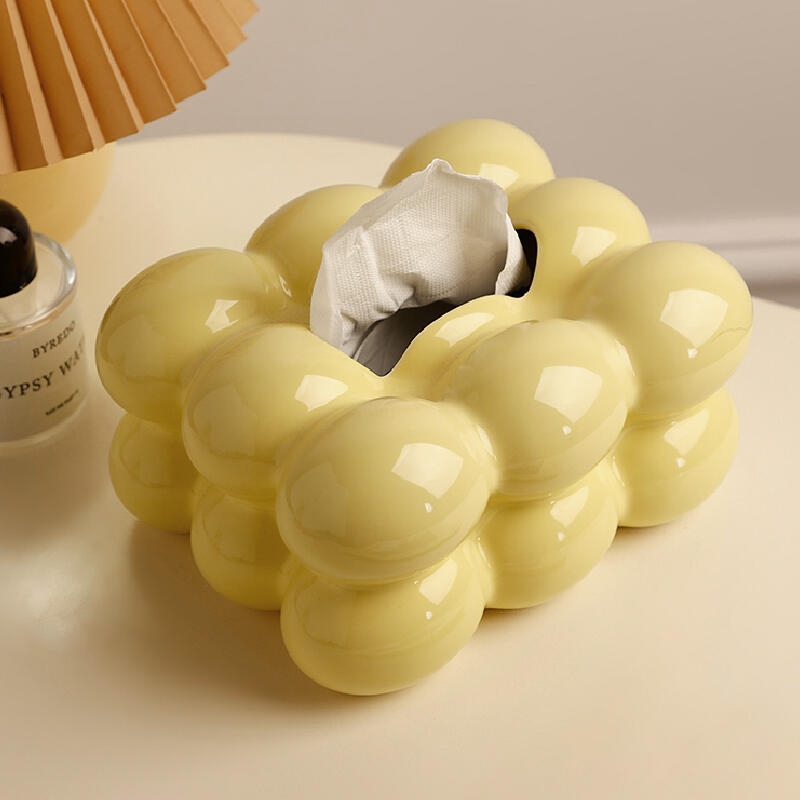 3color fluffy ceramic tissue case