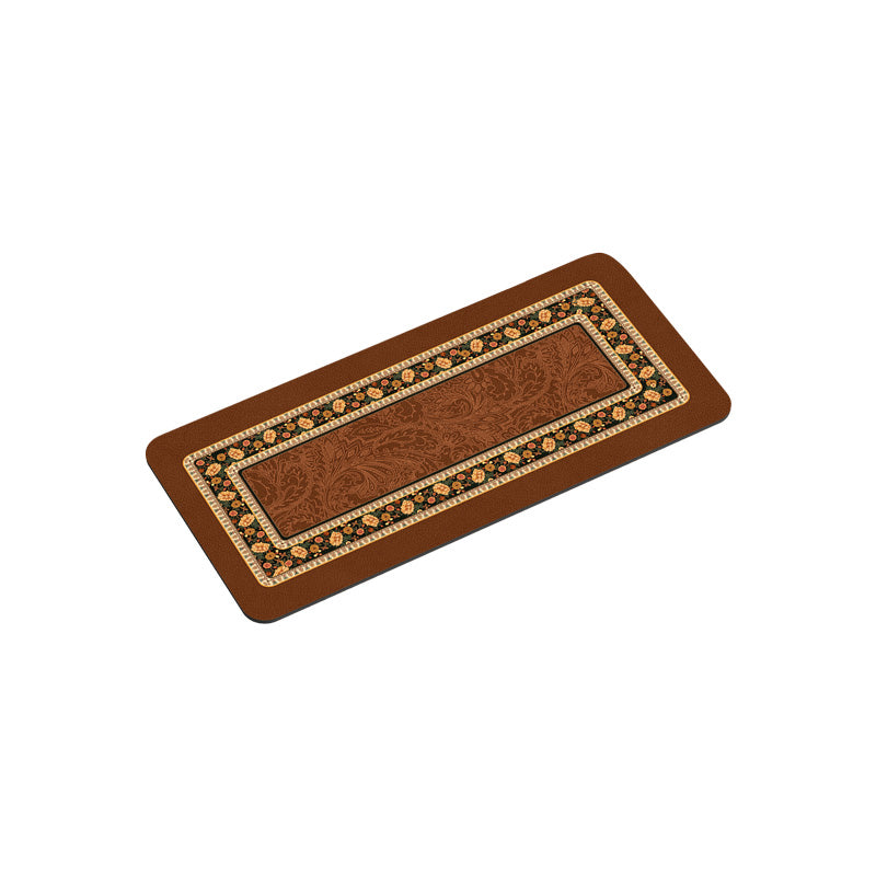 elegant black flower bathroom coaster