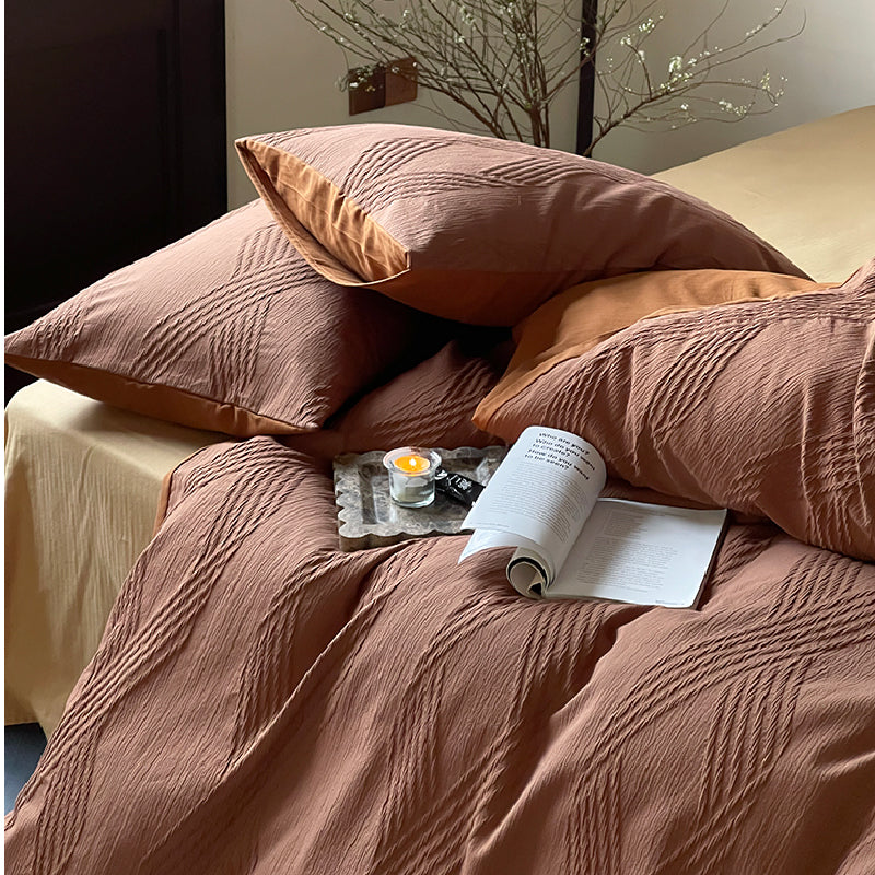 5color simple jacquard bedlinen set