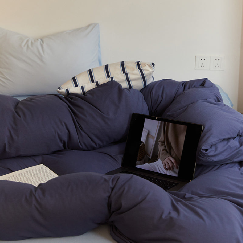 3design blue simple bedlinen set
