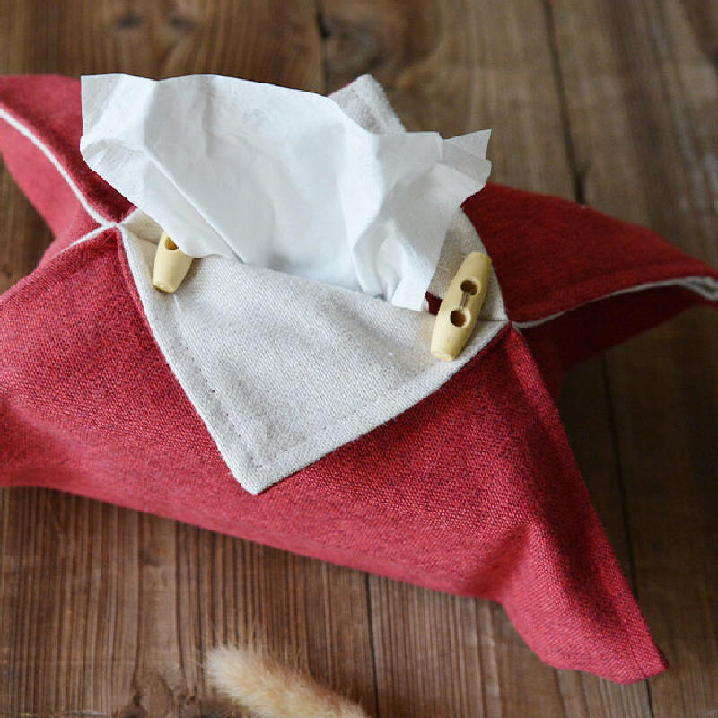 6color simple linen tissue case