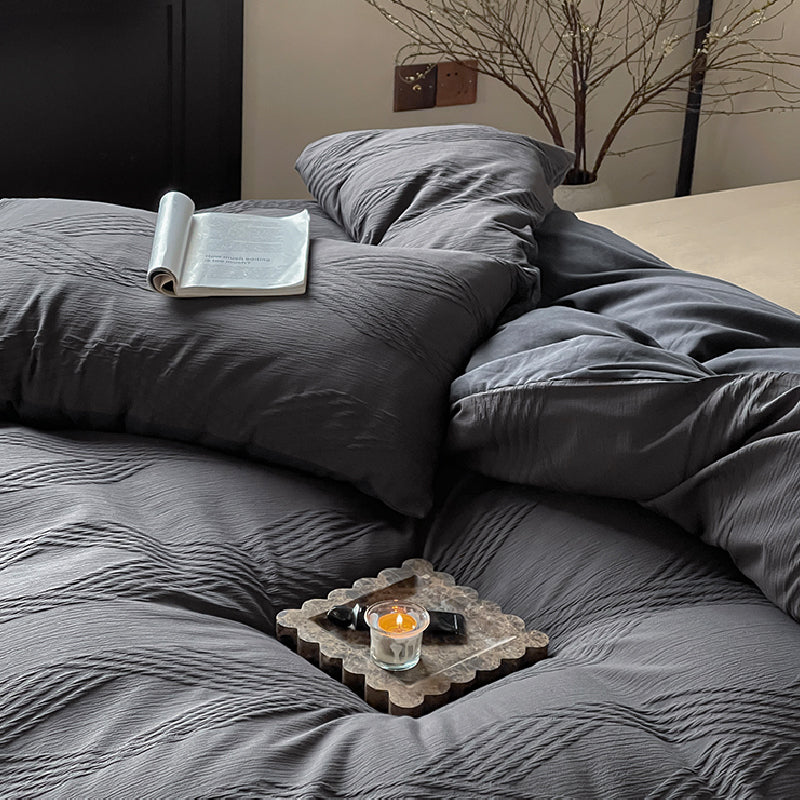 5color simple jacquard bedlinen set