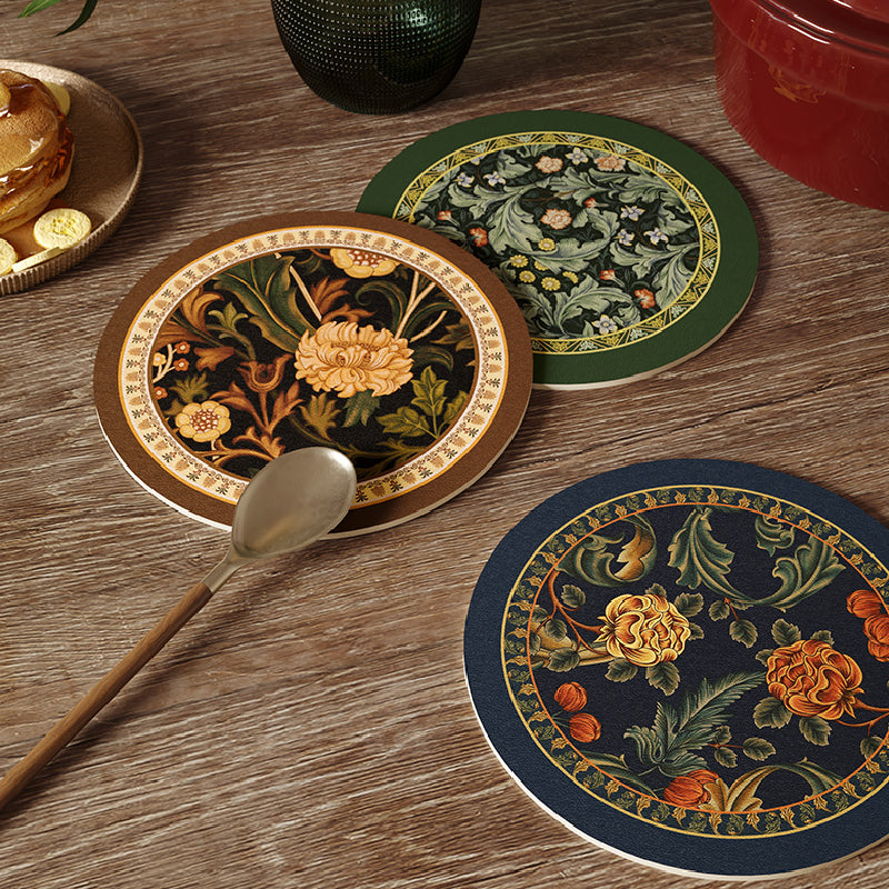 9design elegant flower coaster