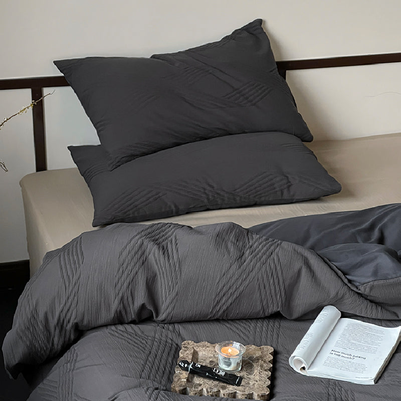 5color simple jacquard bedlinen set