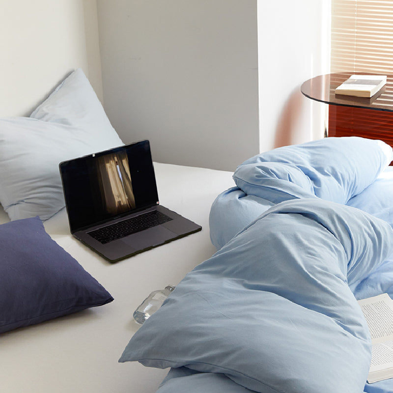 3design blue simple bedlinen set