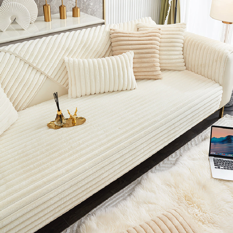 3color pastel simple stripe sofa mat