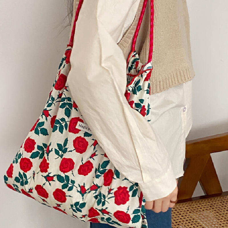 3design vivid floral tote bag