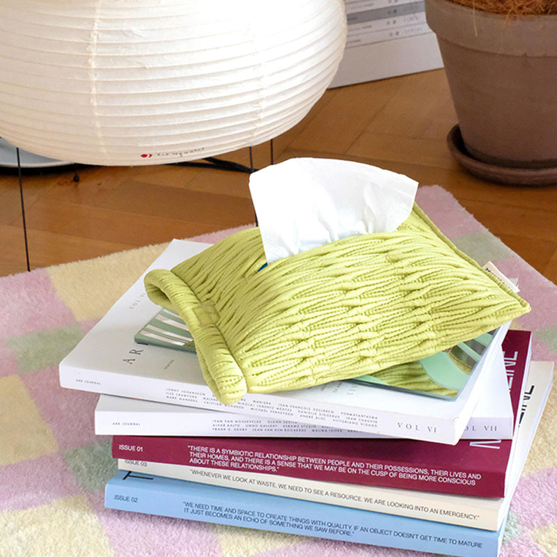 2color fine stitch tissue case