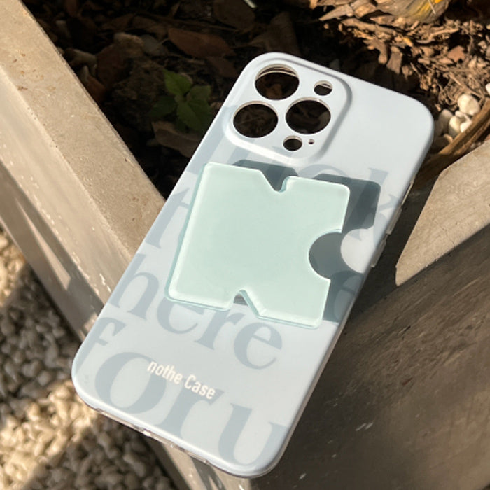 blue puzzle iPhone case