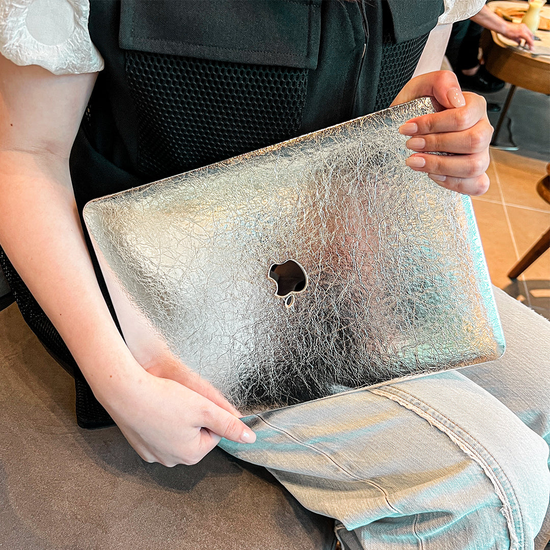 Silver Texture MacBook Case