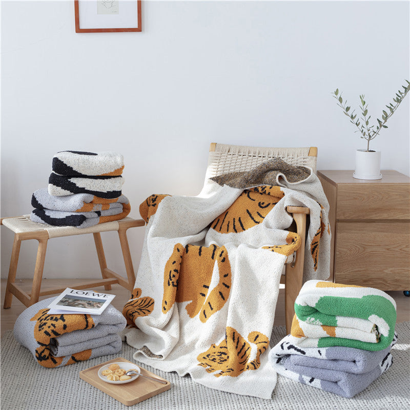 【即納】3color cute tiger blanket