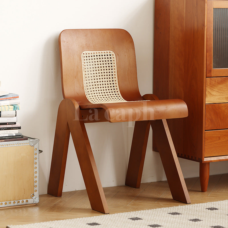 antique rattan wood chair(4colors)
