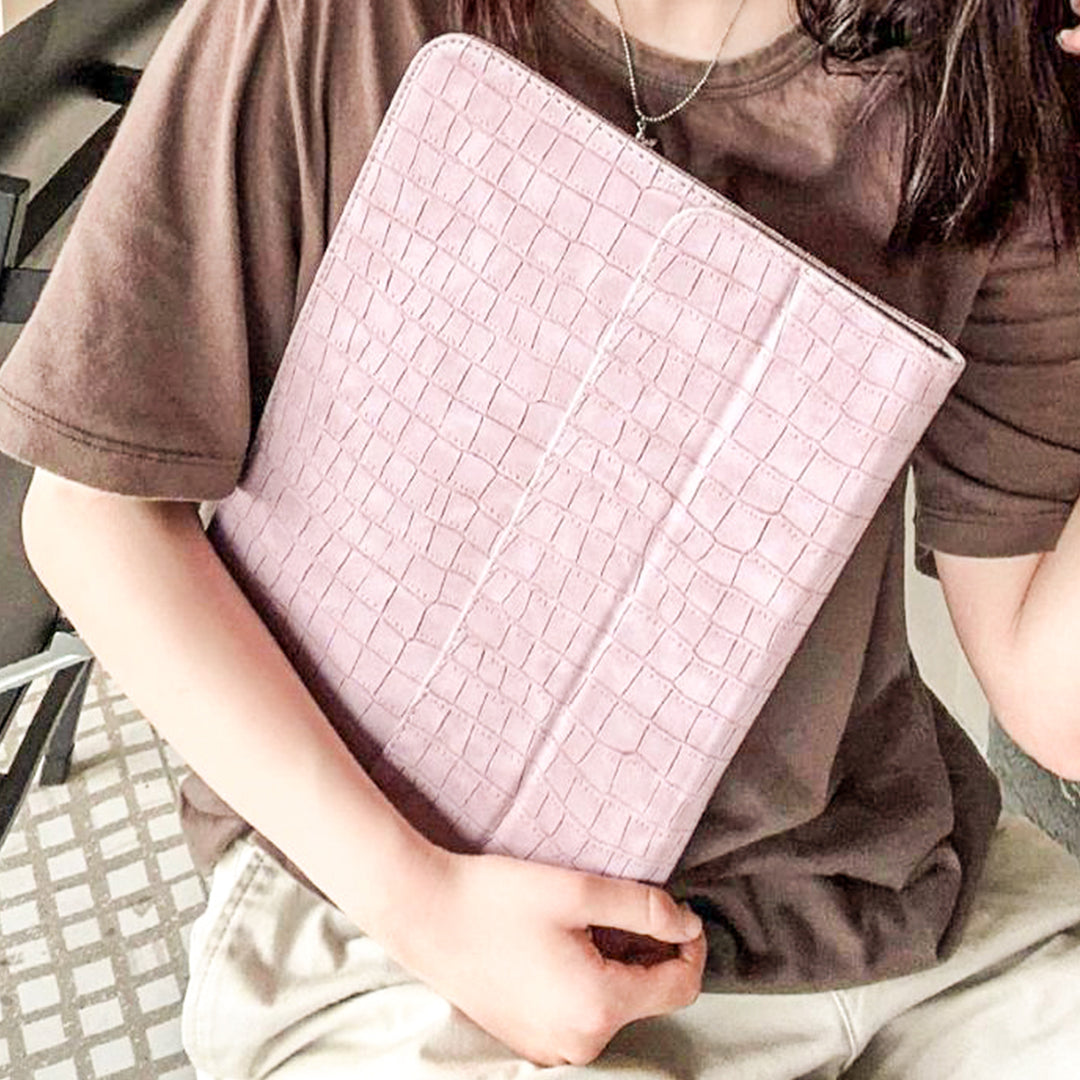 Elegant Croc Sleeve with Built-in Stand (grey)