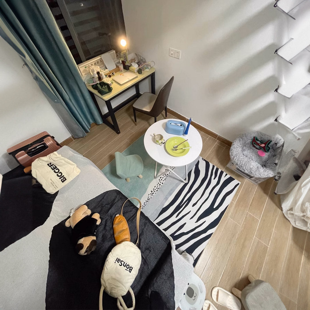 modern design zebra pattern square carpet