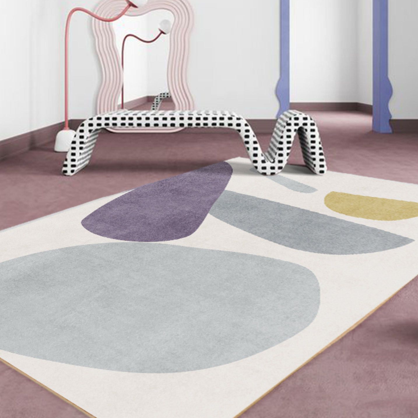 【即納】13design square carpet / 80×120cm , K