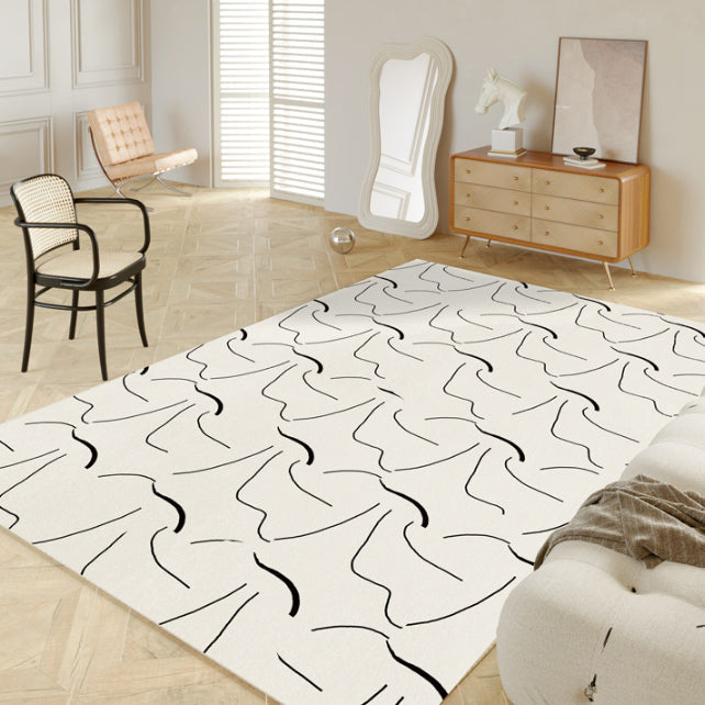 【即納】11design geometric pattern square carpet / 140×200cm , C