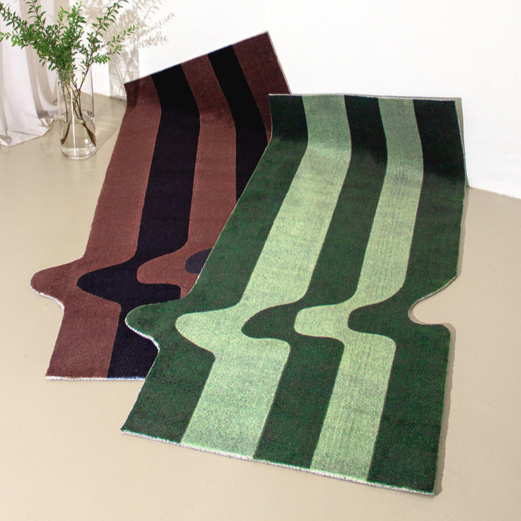 3color deformed border mat