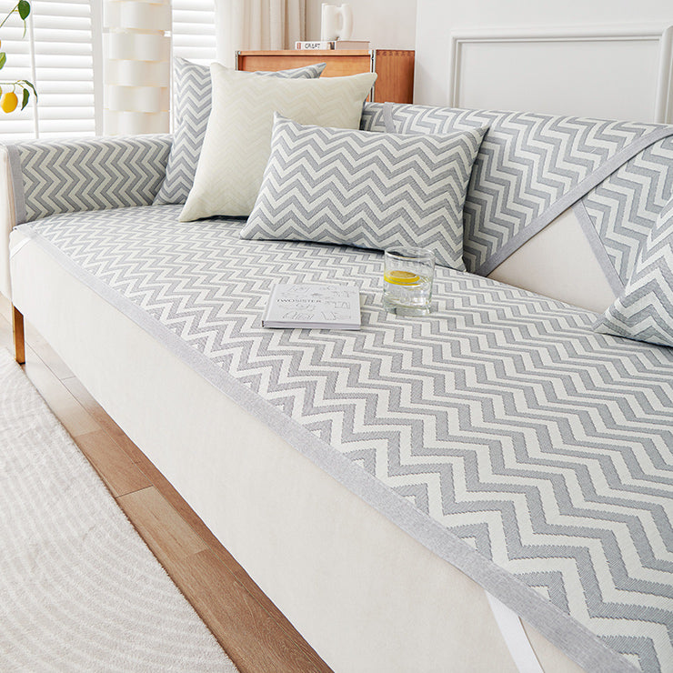 3color wavy line cool sofa cover