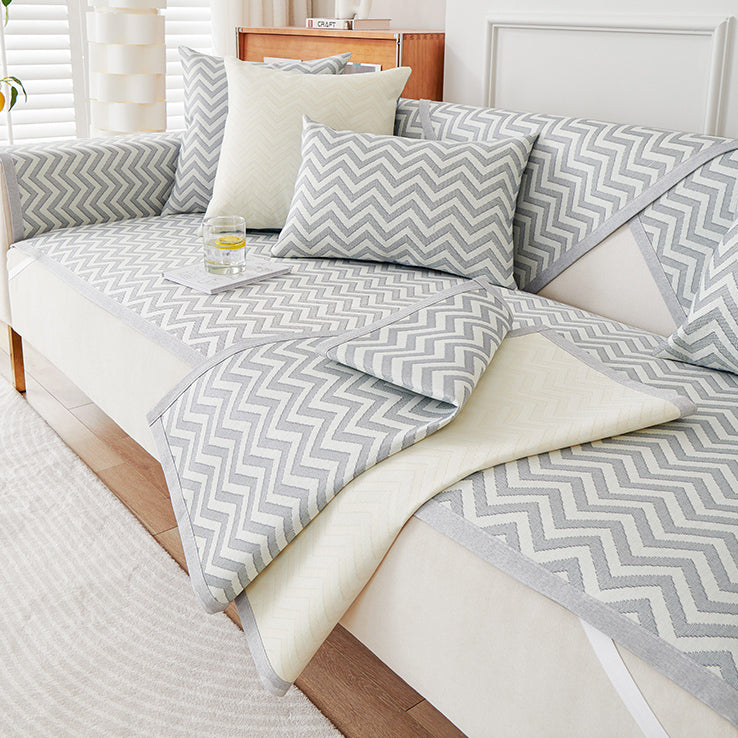 3color wavy line cool sofa cover