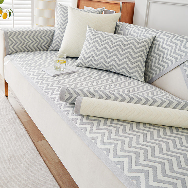 3color wavy line cool sofa cover