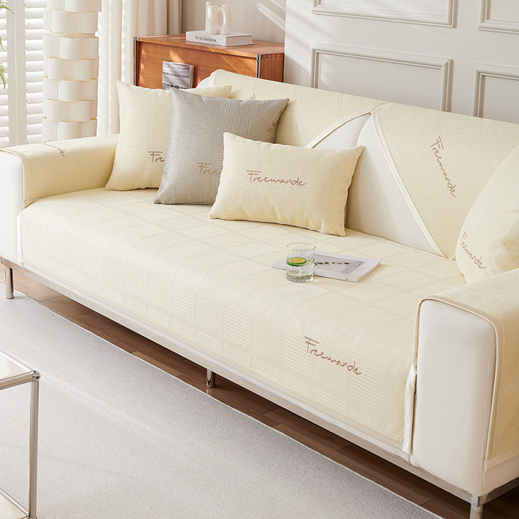 3color block pattern sofa cover