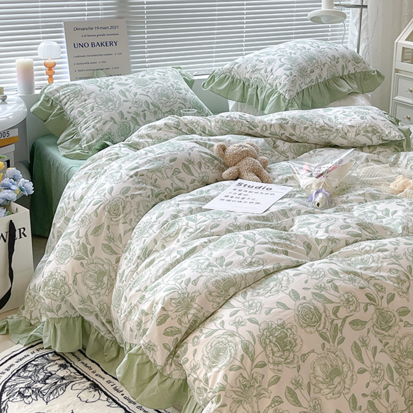15design frill flower bedlinen set