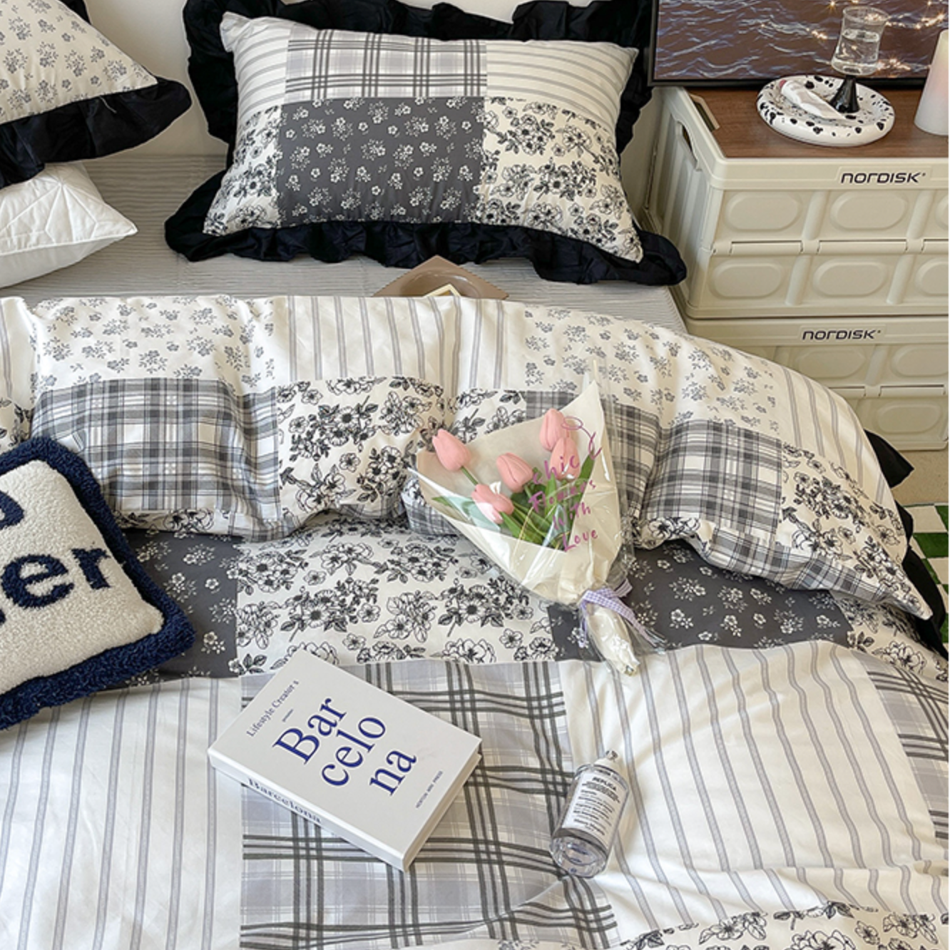 15design frill flower bedlinen set