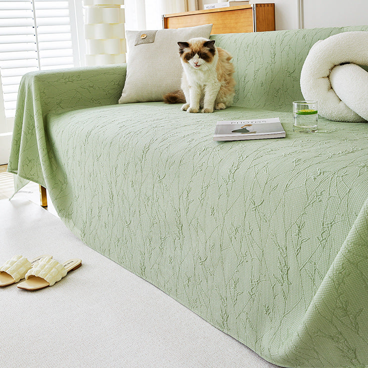 3color emboss flower sofa cover