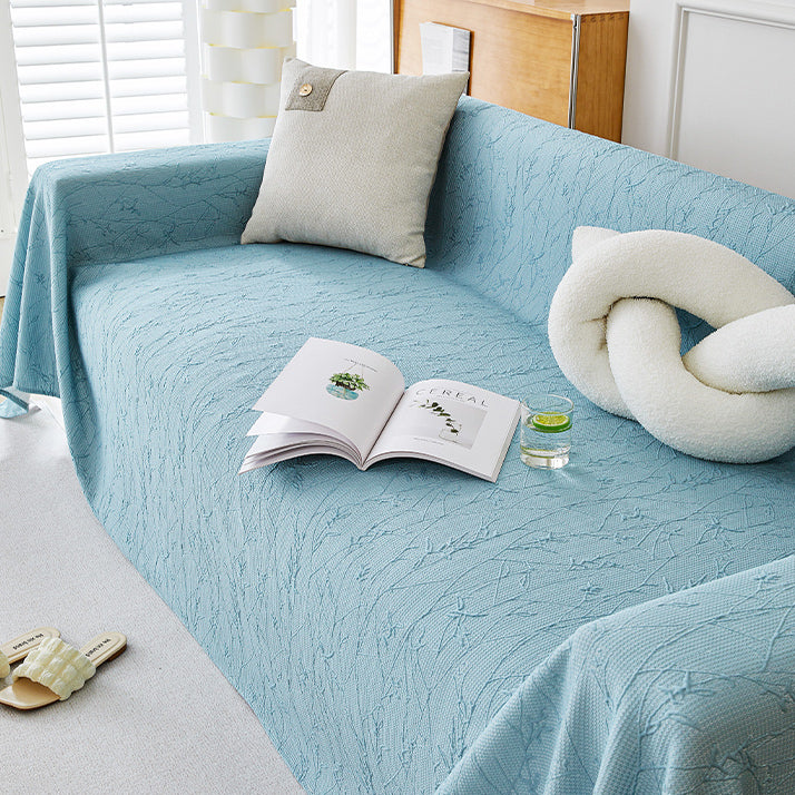 3color emboss flower sofa cover
