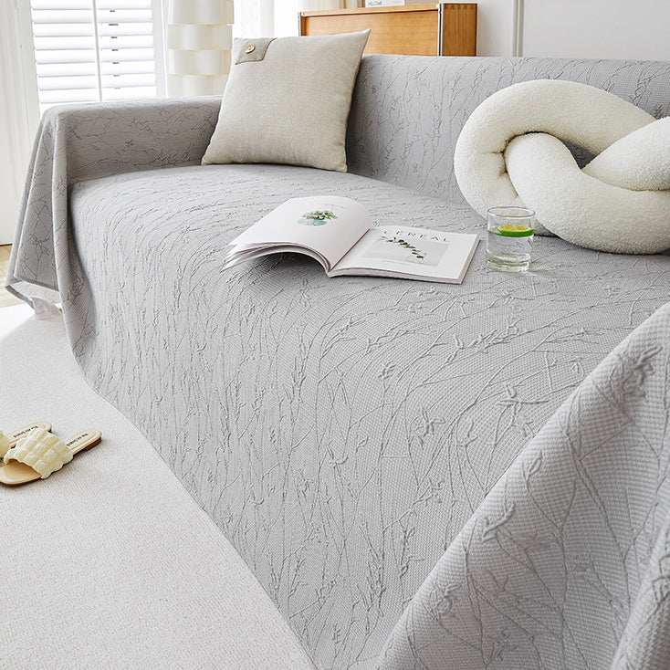 3color emboss flower sofa cover