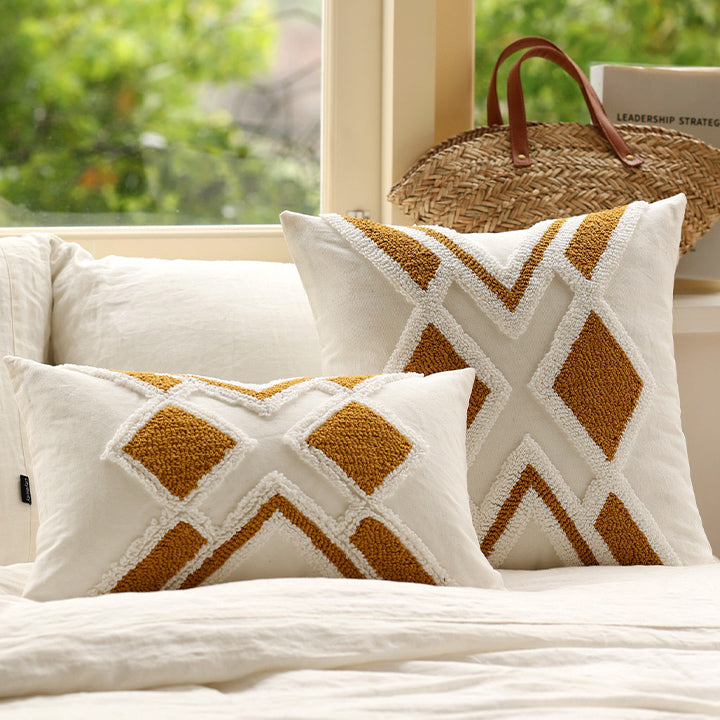argyle boa cushion