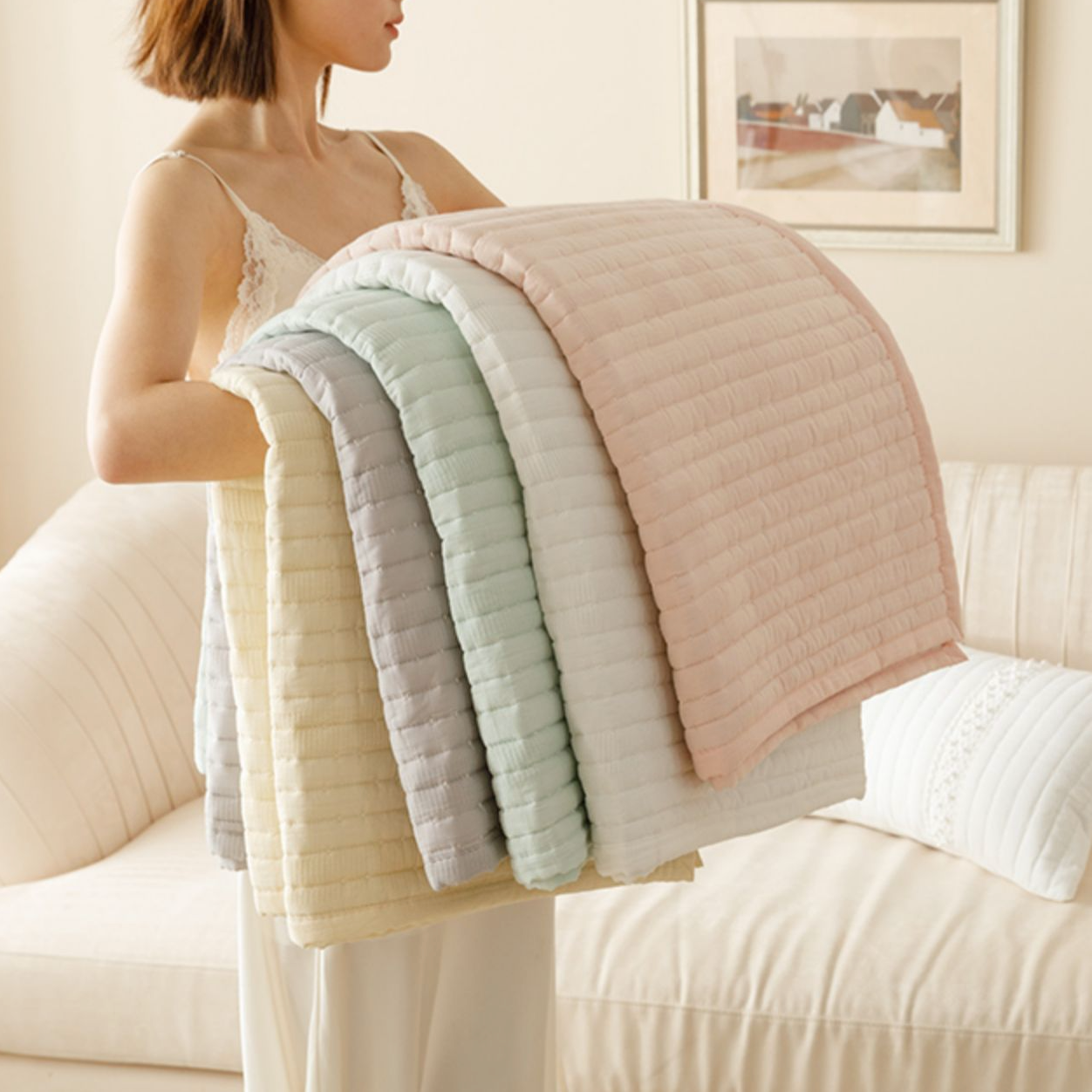 5color summer light frill sofa cover
