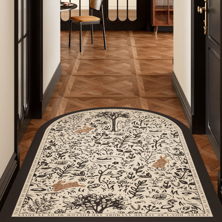 lost forest black door mat