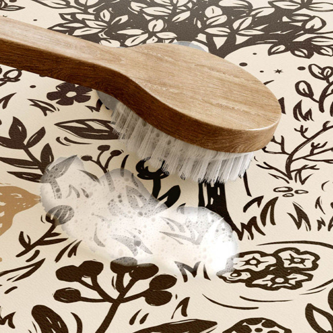 lost forest black bath mat