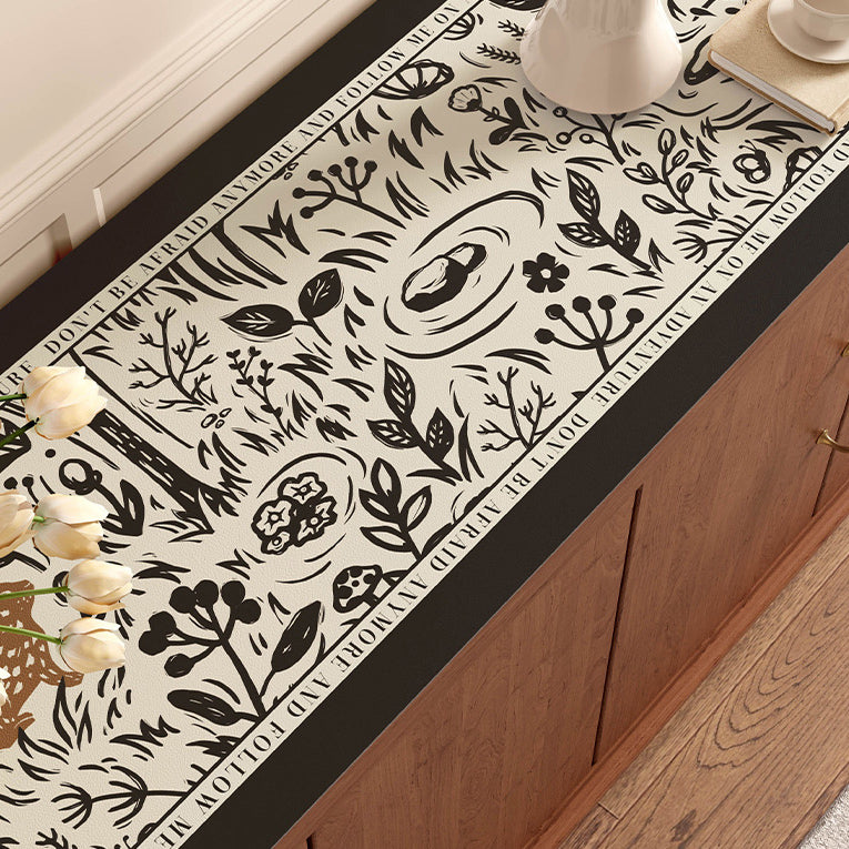 lost forest black shelf mat