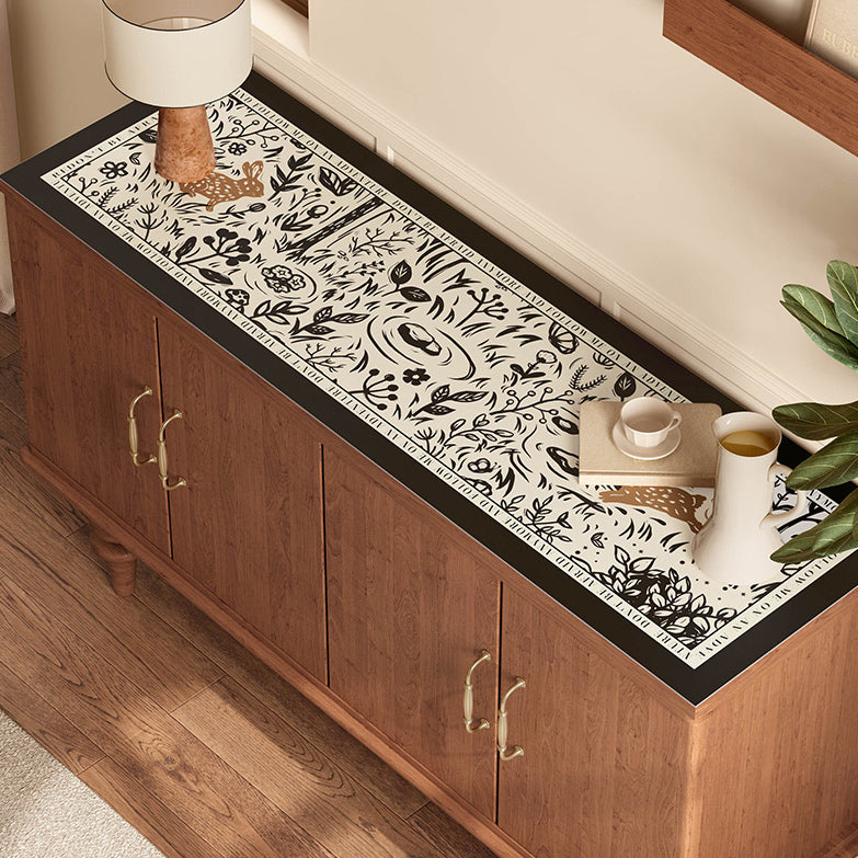 lost forest black shelf mat