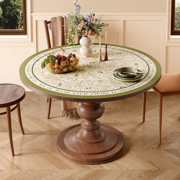 holiday green simple round table mat