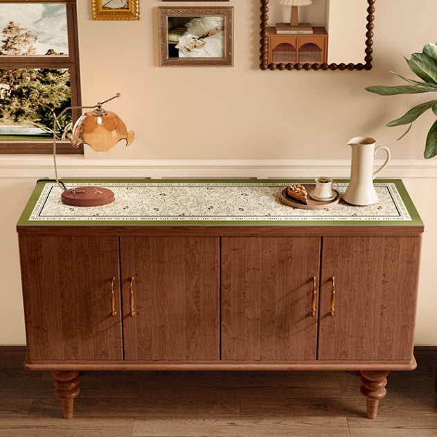 holiday green simple shelf mat