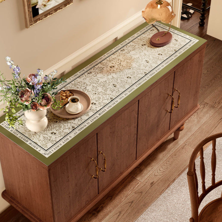 holiday green simple shelf mat