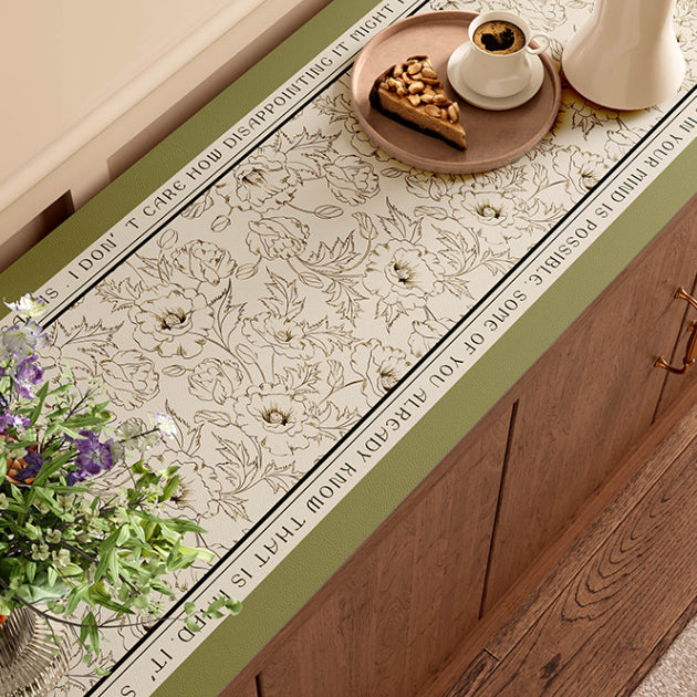 holiday green simple shelf mat