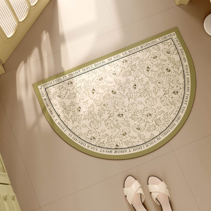 holiday green simple bath mat