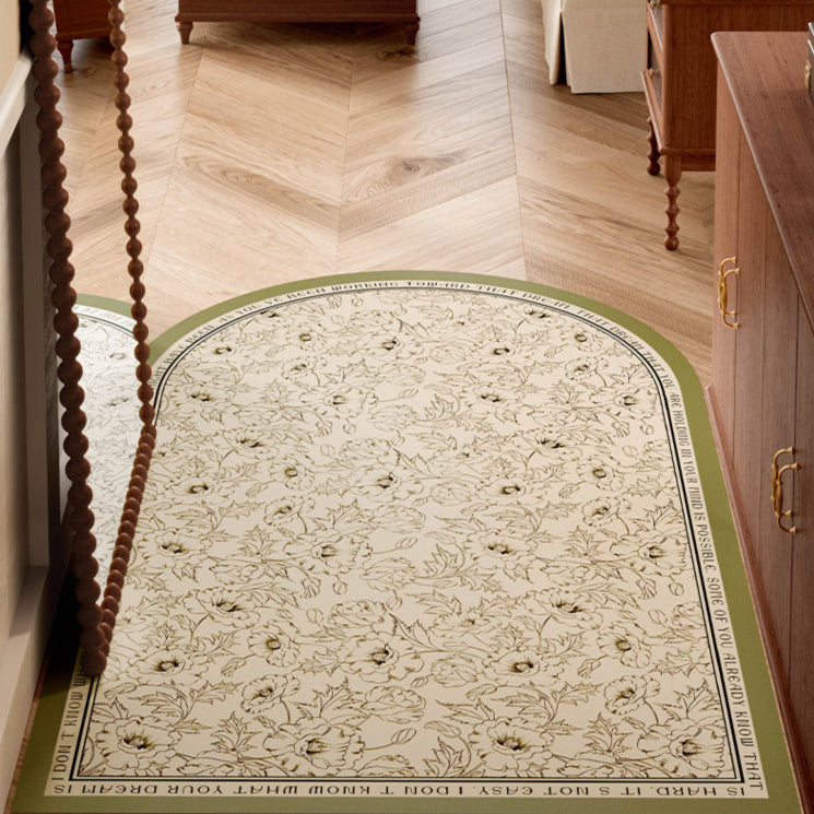 holiday green simple door mat