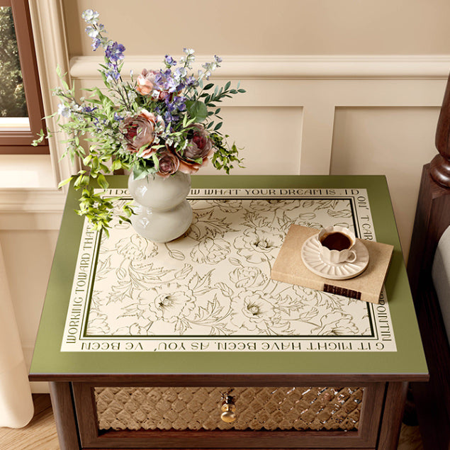 holiday green simple mini shelf mat