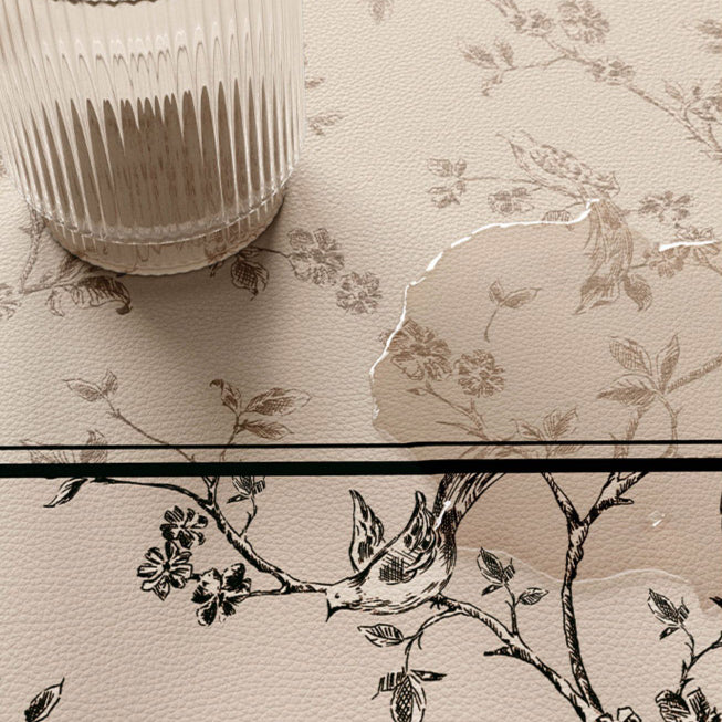 limpidity black flower table mat