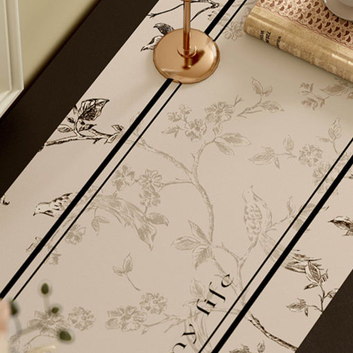 limpidity black flower shelf mat